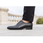 Pantofi barbati eleganti din piele naturala de culoare neagra GKR119N
